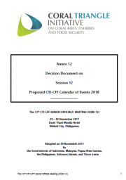 SOM 13 - Session 12 - Proposed CTI-CFF Calendar of Events 2018